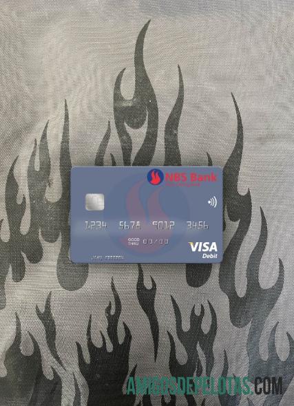 Malawi NBS Bank Visa Cartão de Débito Photolook Front amostra